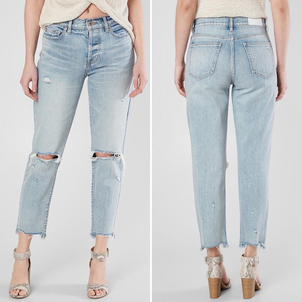 PISTOLA Charlie High Rise Ankle Straight Jean Distressed in Blue Cult Size 26
